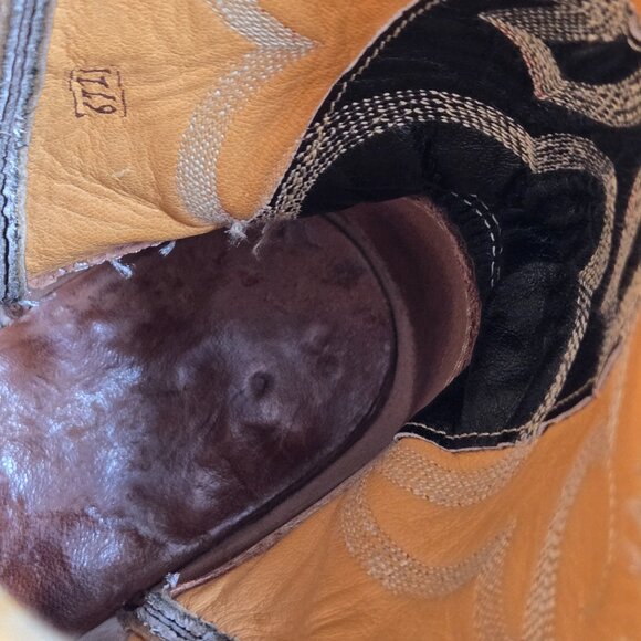 Nocona Python Boots Mens 9 D Cherry Red Black Snakeskin Western Cowboy Rodeo main image 7